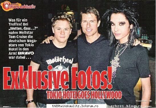 reviste...... - hey :-w vreau si eu poza cu tom cruise ;;) - T O K I O~H O T E L